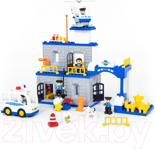 Изображение товара Конструктор Полесье Полицейский участок Макси / 77530 (94эл)