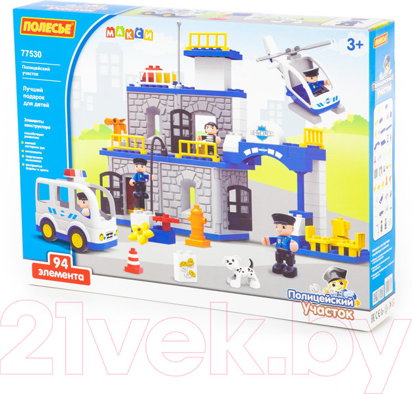 Изображение товара Конструктор Полесье Полицейский участок Макси / 77530 (94эл)