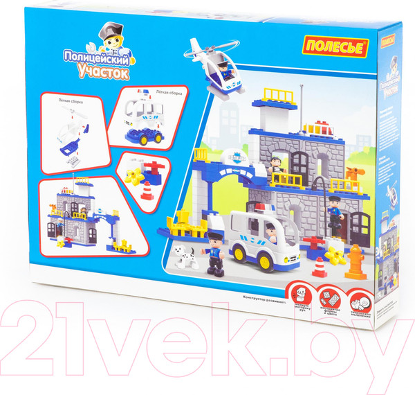 Изображение товара Конструктор Полесье Полицейский участок Макси / 77530 (94эл)