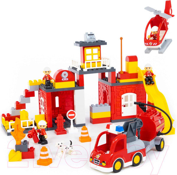 Изображение товара Конструктор Полесье Пожарная станция Макси / 77493 (95эл)