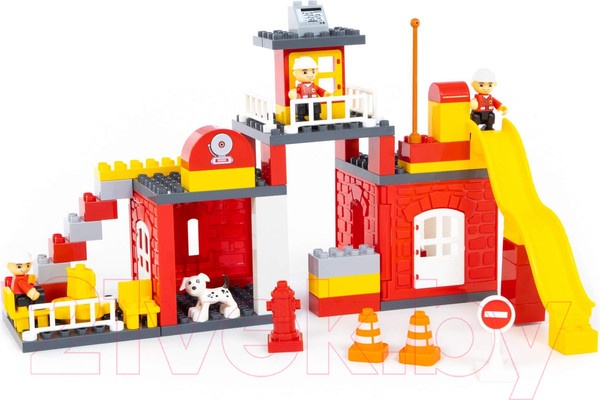 Изображение товара Конструктор Полесье Пожарная станция Макси / 77493 (95эл)