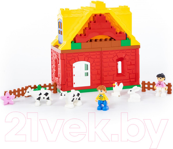 Изображение товара Конструктор Полесье Весёлая ферма Макси / 77561 (65эл)