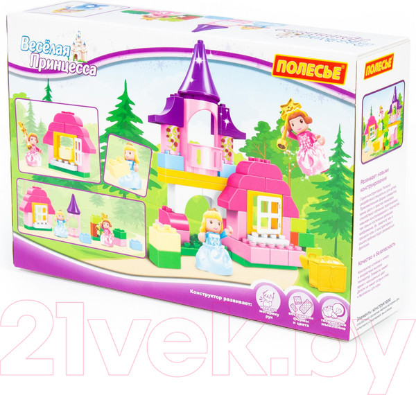Изображение товара Конструктор Полесье Весёлая принцесса Макси / 77714 (50эл)