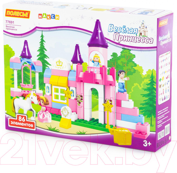 Изображение товара Конструктор Полесье Веселая принцесса Макси / 77691 (86эл)