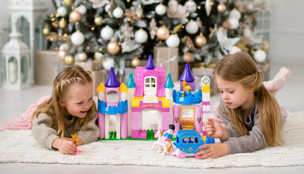 Изображение товара Конструктор Полесье Весёлая принцесса Макси / 77684 (146эл)