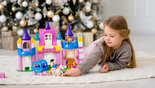 Изображение товара Конструктор Полесье Весёлая принцесса Макси / 77684 (146эл)