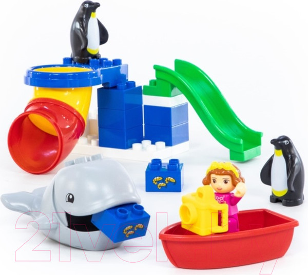 Изображение товара Конструктор Полесье Зоопарк Макси / 77721 (138эл)