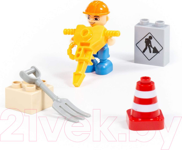 Изображение товара Конструктор Полесье Строительная фирма Макси / 77622 (36эл)