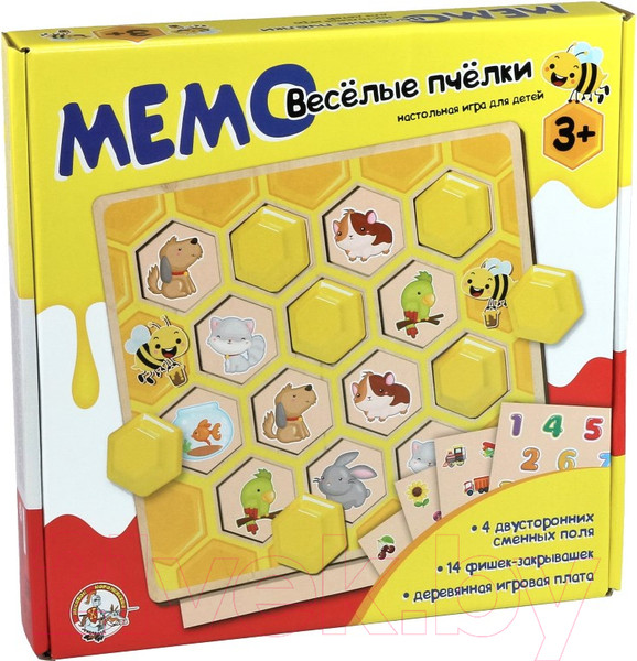 Изображение товара Настольная игра Десятое королевство Мемо. Веселые пчелки / 02971