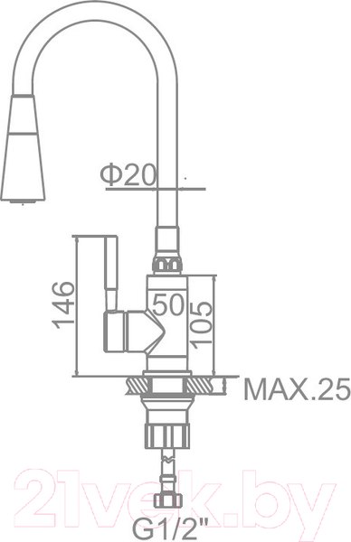 Изображение товара Смеситель Ledeme L4199-9