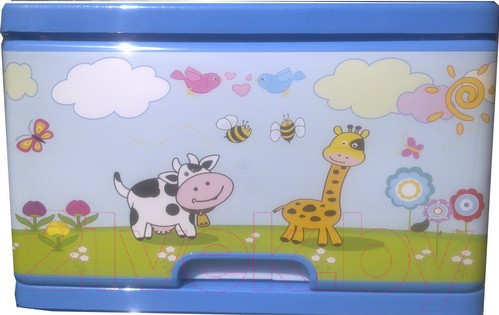 Изображение товара Комод пластиковый Dunya На лужайке / 0403-9 (голубой)