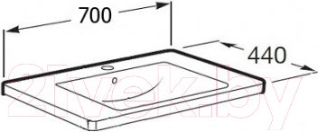 Изображение товара Умывальник Roca Unik The Gap 70 / A327471000