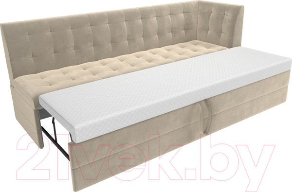 Изображение товара Скамья кухонная мягкая Лига Диванов Бриз 209 / 100378 правый (вельвет, бежевый)