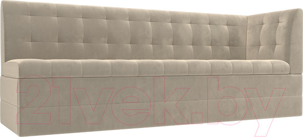 Изображение товара Скамья кухонная мягкая Лига Диванов Бриз 209 / 100378 правый (вельвет, бежевый)