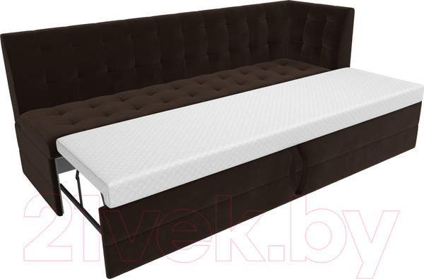 Изображение товара Скамья кухонная мягкая Лига Диванов Бриз 209 / 100380 правый (вельвет, коричневый)