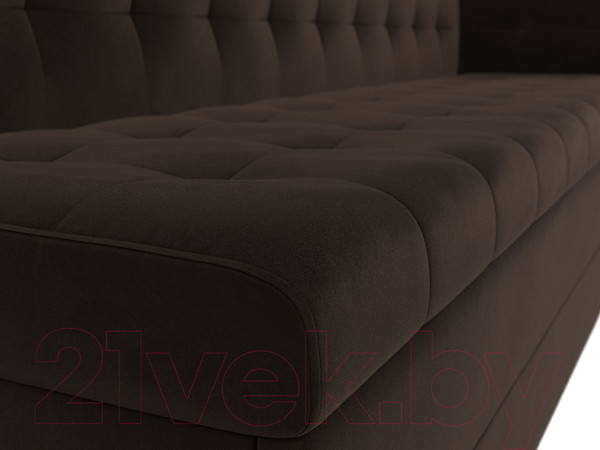 Изображение товара Скамья кухонная мягкая Лига Диванов Бриз 209 / 100380 правый (вельвет, коричневый)