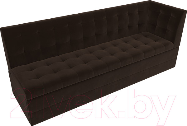 Изображение товара Скамья кухонная мягкая Лига Диванов Бриз 209 / 100380 правый (вельвет, коричневый)