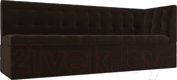 Изображение товара Скамья кухонная мягкая Лига Диванов Бриз 209 / 100380 правый (вельвет, коричневый)