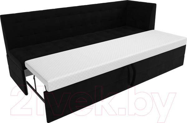 Изображение товара Скамья кухонная мягкая Лига Диванов Бриз 209 / 100382 правый (вельвет, черный)