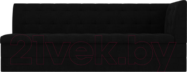 Изображение товара Скамья кухонная мягкая Лига Диванов Бриз 209 / 100382 правый (вельвет, черный)