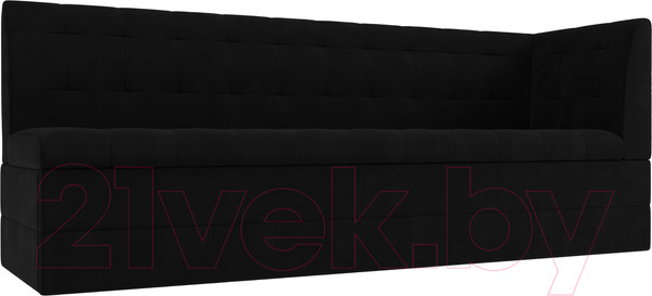 Изображение товара Скамья кухонная мягкая Лига Диванов Бриз 209 / 100382 правый (вельвет, черный)