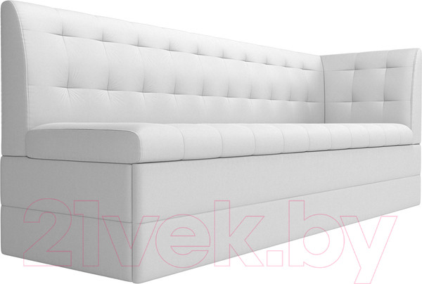 Изображение товара Скамья кухонная мягкая Лига Диванов Бриз 209 / 100387 правый (экокожа, белый)