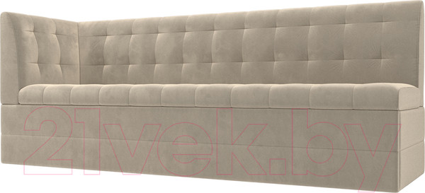 Изображение товара Скамья кухонная мягкая Лига Диванов Бриз 209 / 100378  левый (вельвет, бежевый)