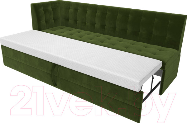Изображение товара Скамья кухонная мягкая Лига Диванов Бриз 209 / 100379 левый (вельвет, зеленый)