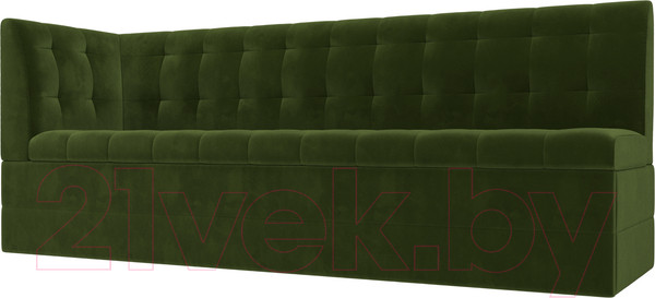 Изображение товара Скамья кухонная мягкая Лига Диванов Бриз 209 / 100379 левый (вельвет, зеленый)