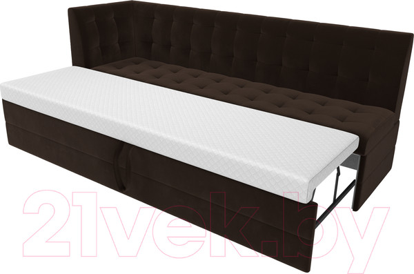 Изображение товара Скамья кухонная мягкая Лига Диванов Бриз 209 / 100380 левый (вельвет, коричневый)