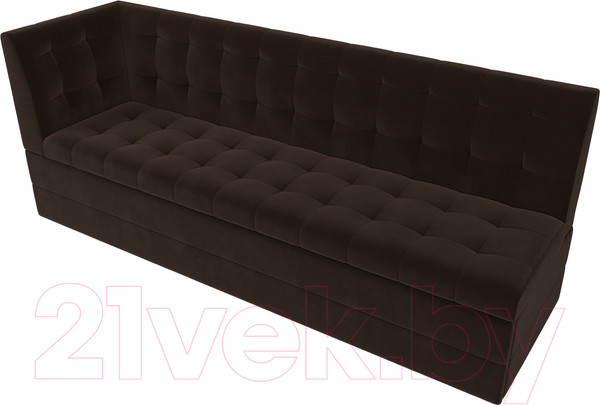 Изображение товара Скамья кухонная мягкая Лига Диванов Бриз 209 / 100380 левый (вельвет, коричневый)