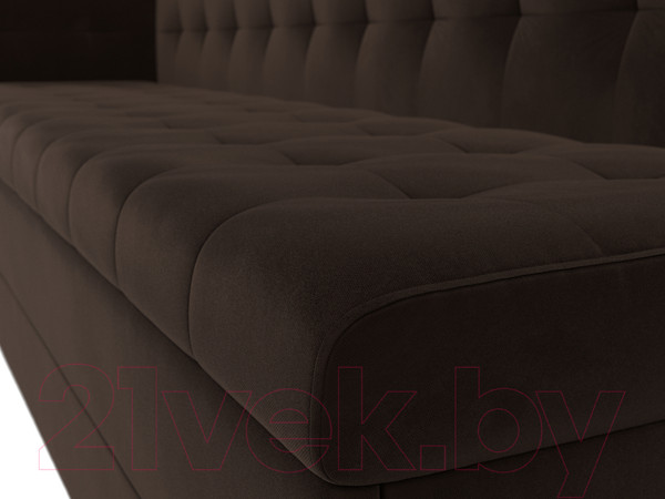 Изображение товара Скамья кухонная мягкая Лига Диванов Бриз 209 / 100380 левый (вельвет, коричневый)