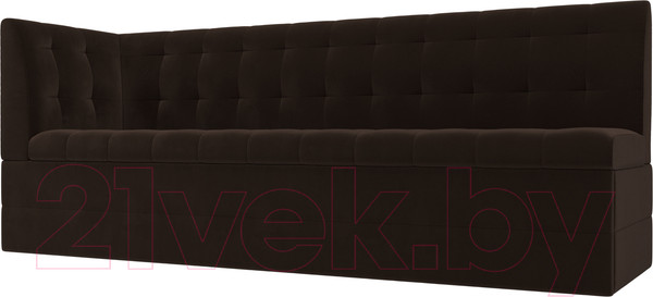 Изображение товара Скамья кухонная мягкая Лига Диванов Бриз 209 / 100380 левый (вельвет, коричневый)