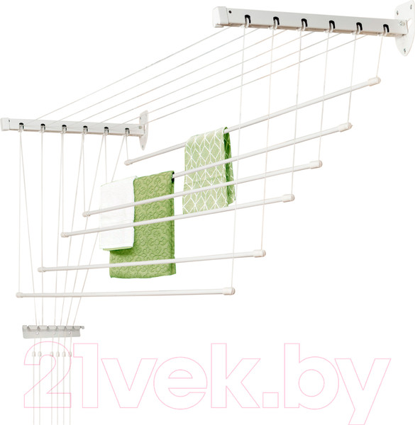 Изображение товара Сушилка для белья Comfort Alumin Group Лифт универсальное крепление 6x190см (сталь/белый)