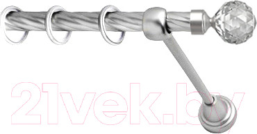 Изображение товара Карниз для штор Lm Decor Кристал 130 1р витой (сатин, 2.4м)