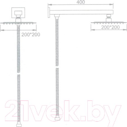 Изображение товара Верхний душ Ledeme L2417