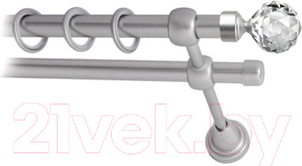 Изображение товара Карниз для штор Lm Decor Кристал 130 2р гладкий (сатин, 2.8м)