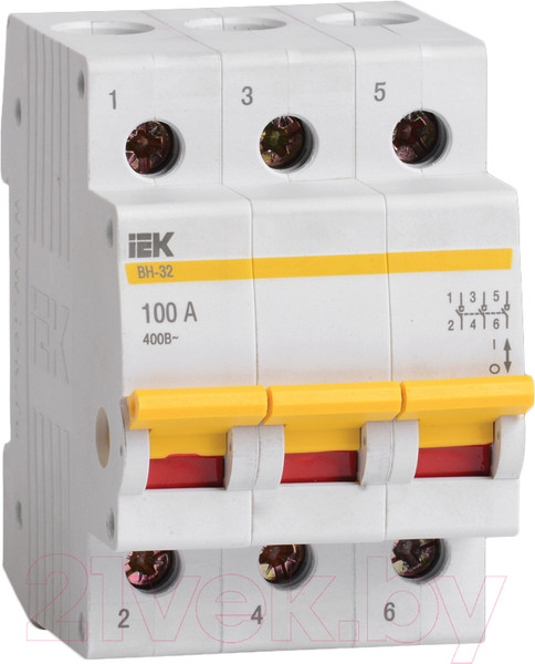 Изображение товара Выключатель нагрузки IEK ВН-32 3Р 40А / MNV10-3-040 (мини-рубильник)