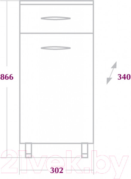 Изображение товара Шкаф-полупенал для ванной Onika Каприз 30.10 R (403002)