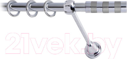 Изображение товара Карниз для штор Lm Decor Жезл 060 1р гладкий (хром, 3.6м)