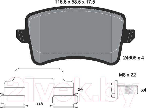 Изображение товара Тормозные колодки Textar 2460601