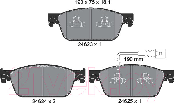 Изображение товара Тормозные колодки Textar 2462301