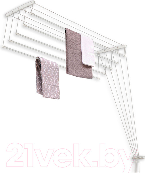 Изображение товара Сушилка для белья Comfort Alumin Group Потолочная 5 прутьев 160см (сталь/белый)