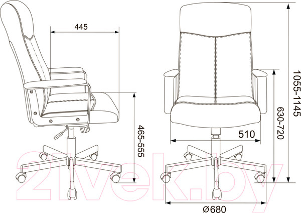 Изображение товара Кресло офисное Бюрократ Dominus (коричневый/черный экокожа/крестовина металл)