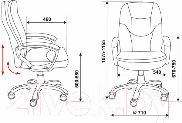 Изображение товара Кресло офисное Бюрократ CH-868N (экокожа черный)