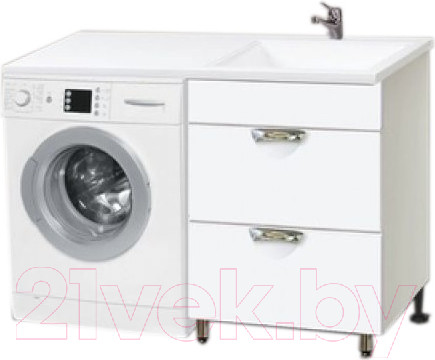 Изображение товара Тумба под умывальник Vako Ника Cosmos 120 R / 17526 (2 ящика)