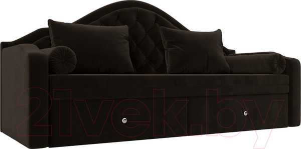 Изображение товара Тахта Лига Диванов Сойер / 100570 (микровельвет, коричневый)