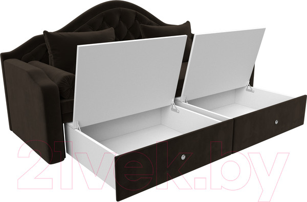 Изображение товара Тахта Лига Диванов Сойер / 100570 (микровельвет, коричневый)