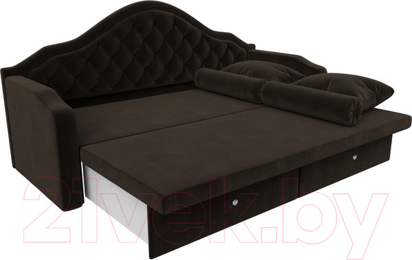 Изображение товара Тахта Лига Диванов Сойер / 100570 (микровельвет, коричневый)