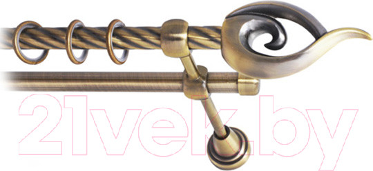 Изображение товара Карниз для штор Lm Decor Наутилус 012 2р витой (антик, 1.8м)